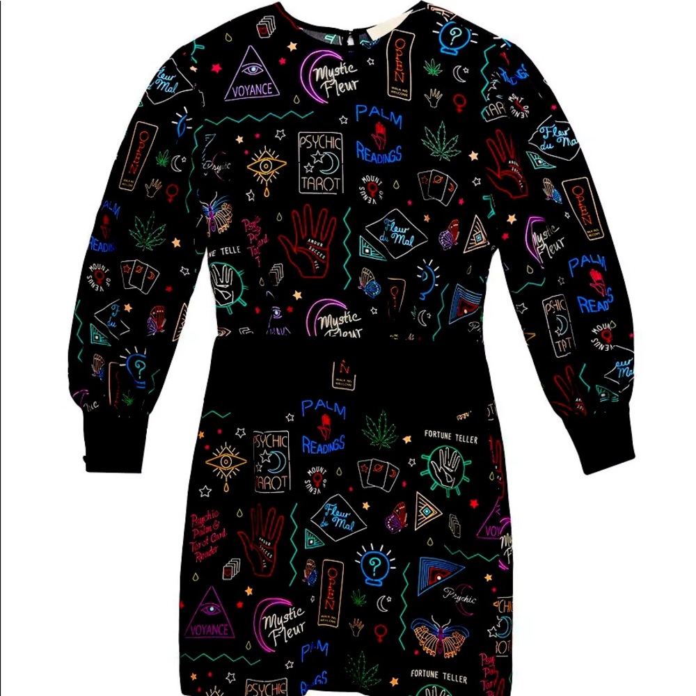 Fleur du Mal Palmistry Dress Silk Size 4 NWT